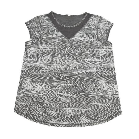 Lululemon For The Run Short Sleeve Swerve Vapor Metal Grey Size 8 - Picture 5 of 8